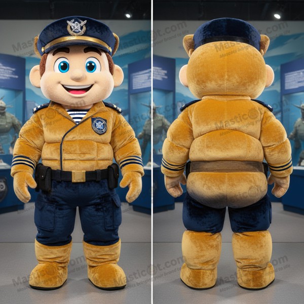 Golden Cartoon Navy Seal Mascot - Masticot.com