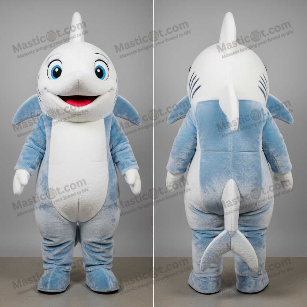 Ivory Flowing Wedding Swordfish Mascot - Masticot.com