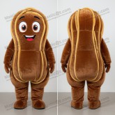 Brunoransje Fløyelsaktig Spaghettimaskot - Masticot.com