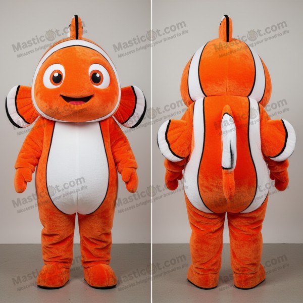 Vibrant Orange Cartoon Clown Fish Mascot - Masticot.com