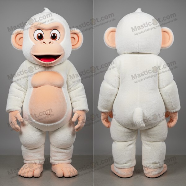 Ivory Tuxedo Chimpanzee Mascot - Masticot.com