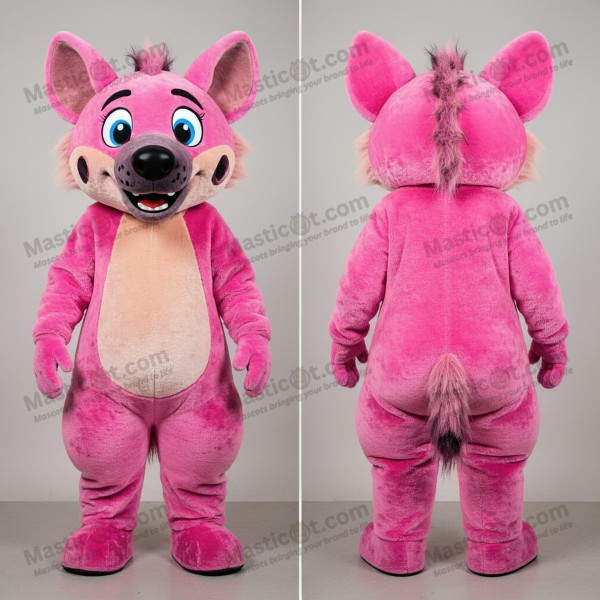 Rosa Fløyelshyene Maskot - Masticot.com