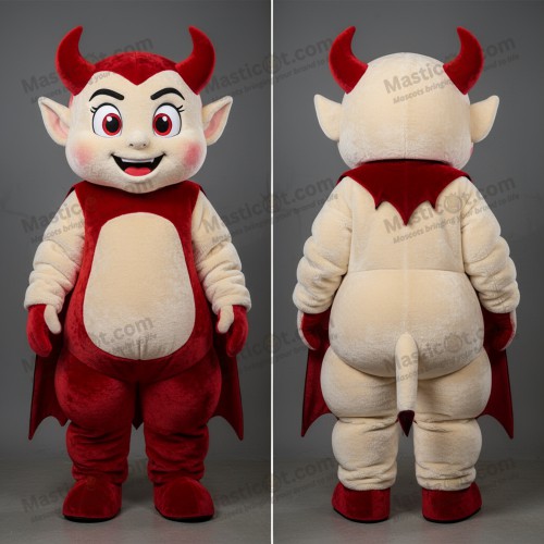 Démon Mascotte Doux en Velours - Diable - MASTICOT_4580 - Masticot.com