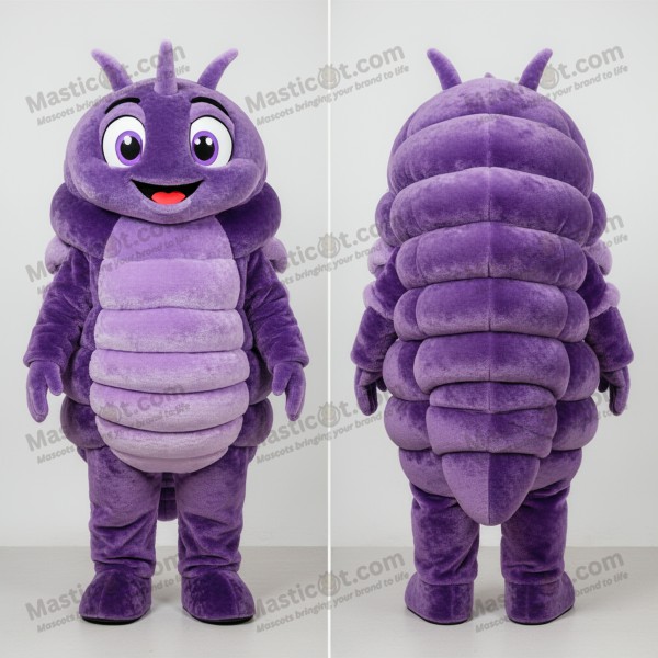 Velvet Purple Cartoon Trilobite Mascot - Masticot.com