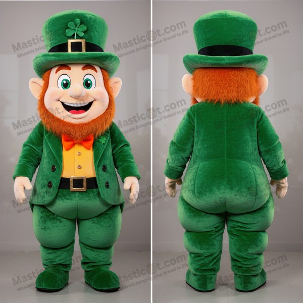 Smaragdgroene Lachende Leprechaun Hoefijzer Mascotte -