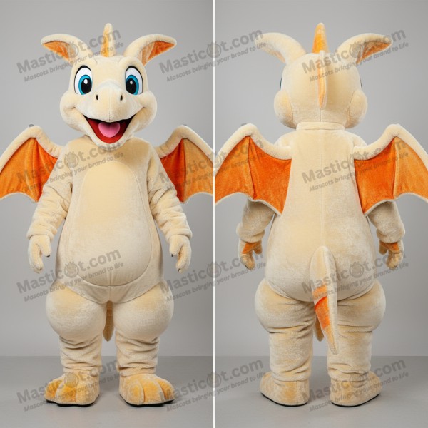 Creamy Cartoon Pterodactyl Mascot - Masticot.com
