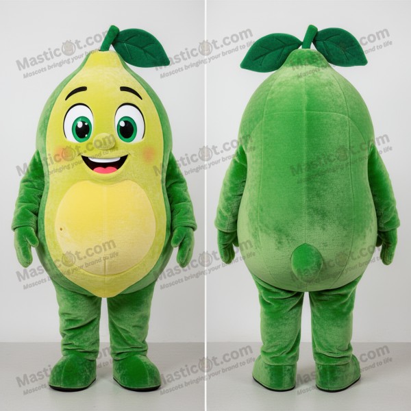 Forest green velvety lemon mascot - Masticot.com