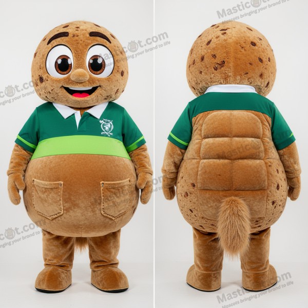 Golden Brown Plush Falafel Mascot - Falafel - MASTICOT_46467 - Masticot.com