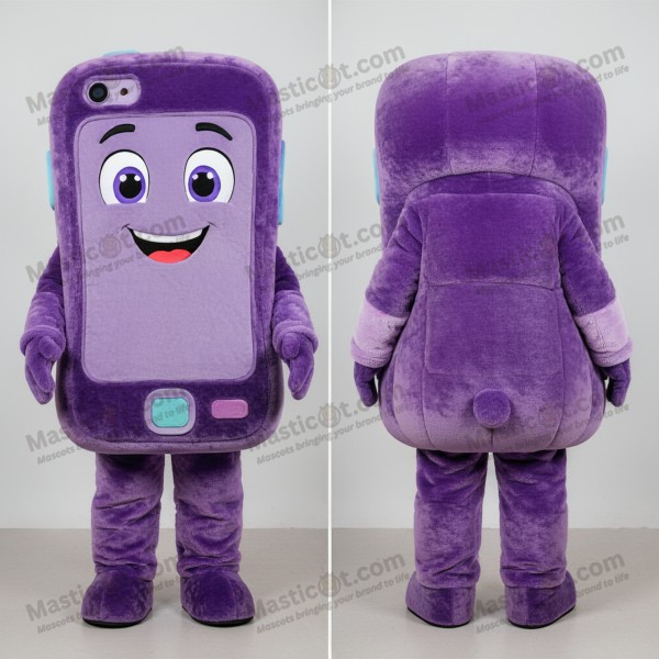 Purple glossy phone mascot - Masticot.com
