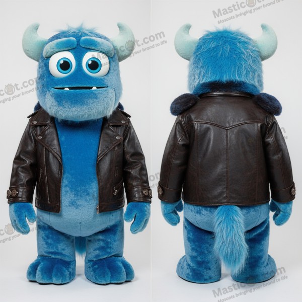 Mascottekostuum fluweelachtige yeti in diepblauw - Yeti - MASTICOT_46532 - Masticot.com