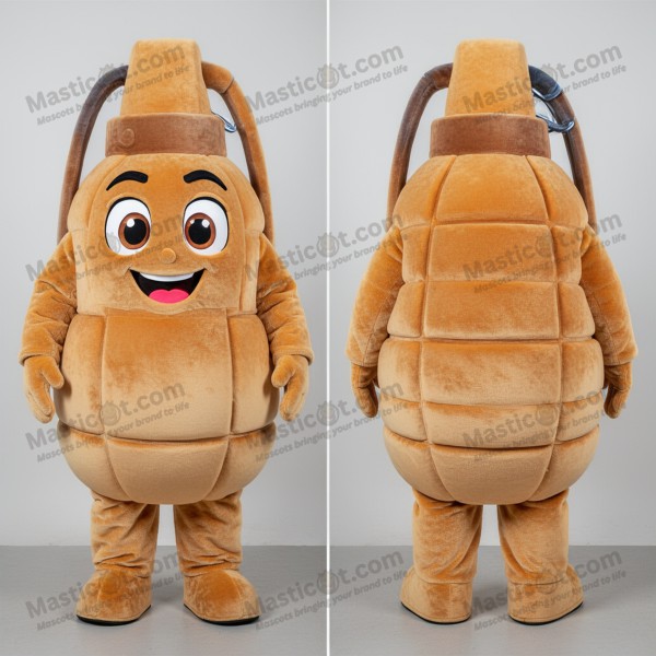 Tan rounded grenade mascot - Masticot.com