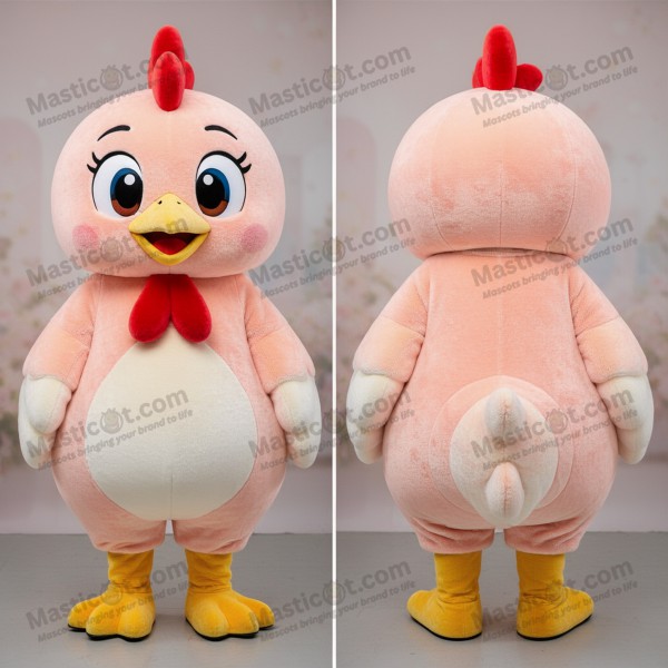 Disfraz de gallina aterciopelado de melocotón - Masticot.com