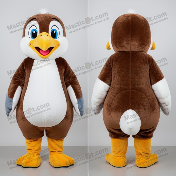 Velvety white fluffy seagull mascot - Masticot.com