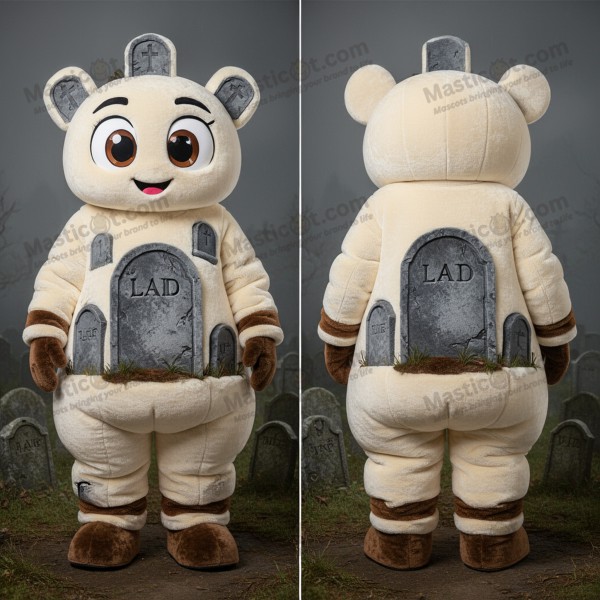 Cream velvety graveyard mascot - Masticot.com