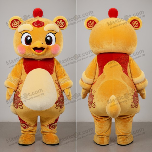 Vibrant orange cheerful mandarin mascot - Masticot.com