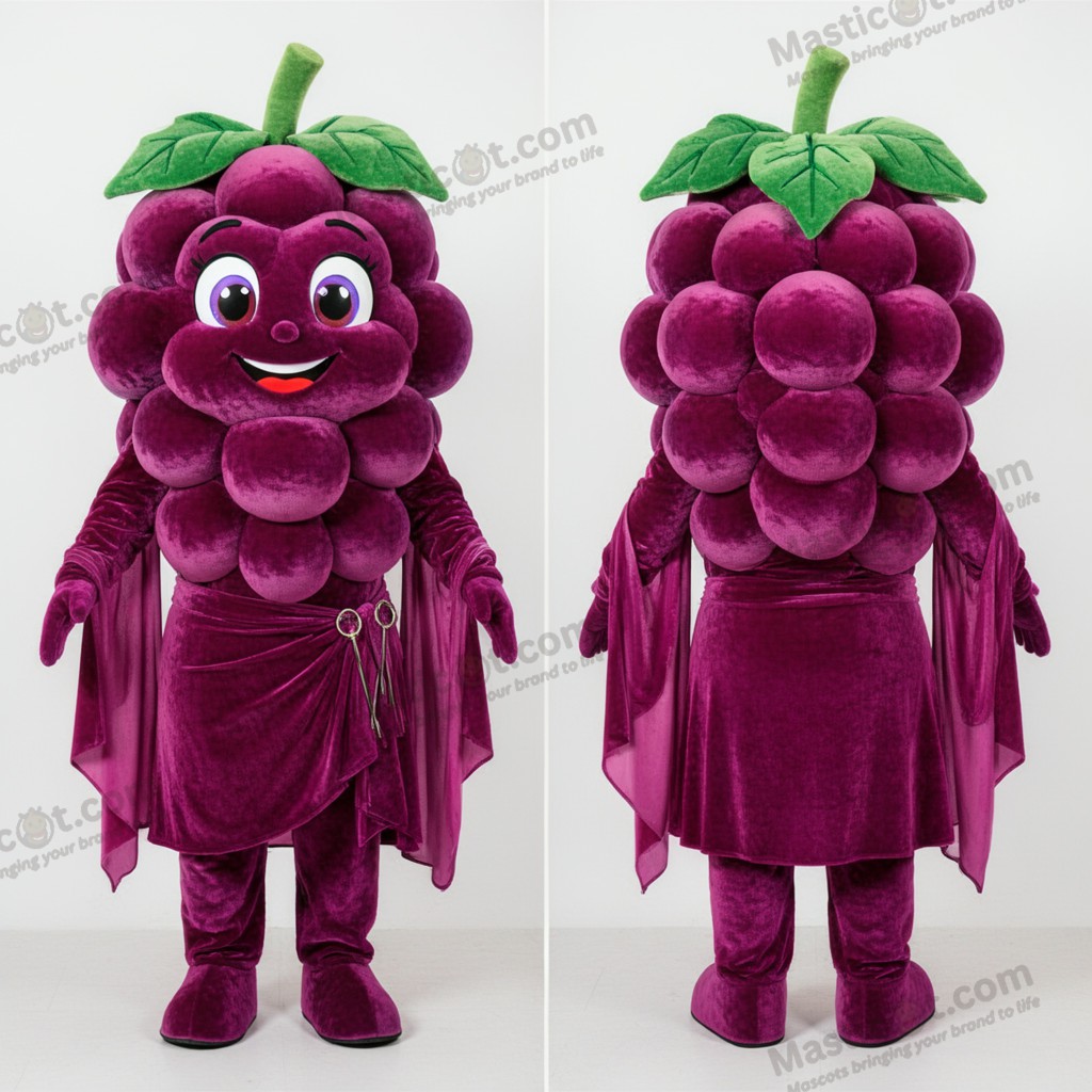 Mascotte Uva Rotonda Vellutata Magenta - Uva - MASTICOT_46991 - Masticot.com