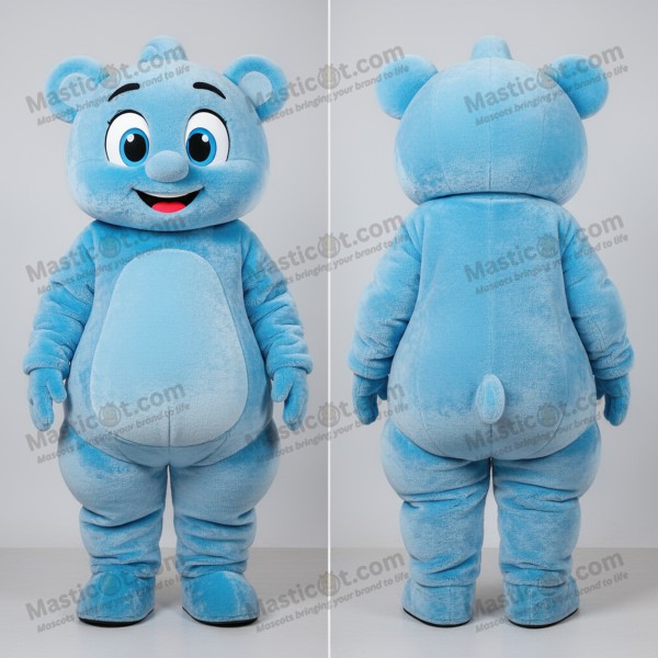 Mascotte jongleuse joyeuse bleu ciel - Masticot.com
