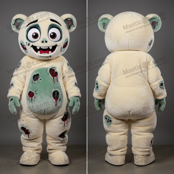 Cream rounded undead mascot - Masticot.com