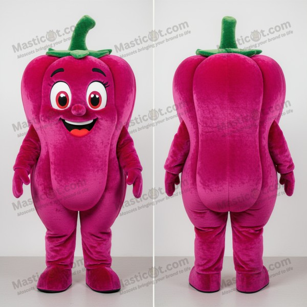 Magenta Rounded Pepper Mascot - Masticot.com