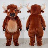 Rust orange velvety bison mascot - Masticot.com