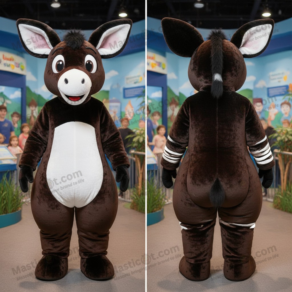 Mascotă okapi neagră catifelată - Masticot.com