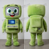 Lime Green Rounded Computer Mascot - Masticot.com