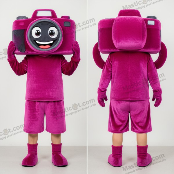 Mascarote de câmara magenta divertido - Câmera - MASTICOT_47579 - Masticot.com