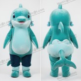 Hladký modro-zelený veselý delfíní maskot - Delfín - MASTICOT_47677 - Masticot.com