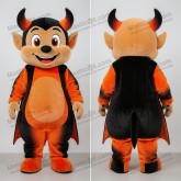 Crimson broad shouldered devil mascot - Masticot.com