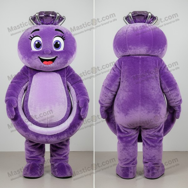 Samtig-lila strahlender Verlobungsring-Maskottchen -