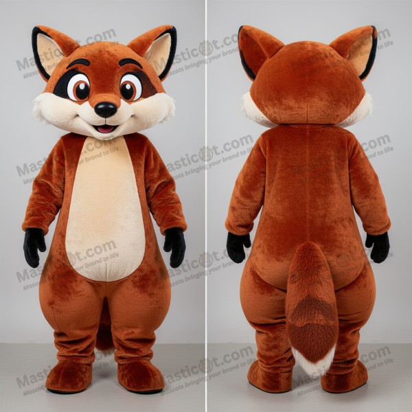 Rust orange expressive mongoose mascot - Masticot.com