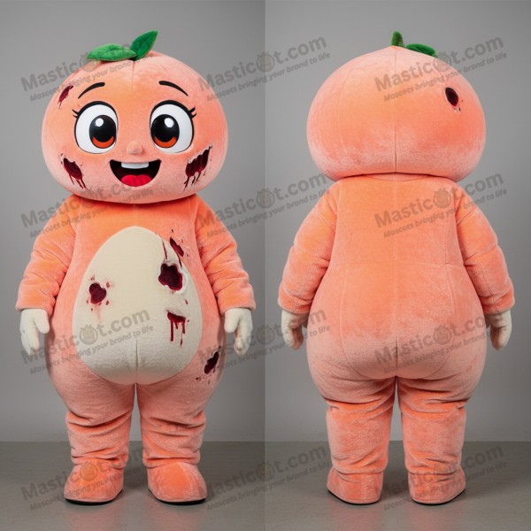 Peach rounded undead mascot - Masticot.com