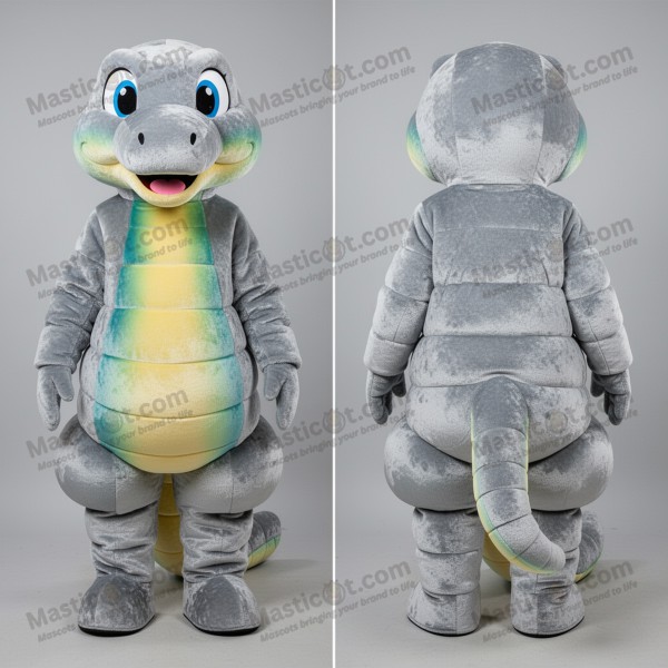 Silver scaled sinuous snake mascot - Masticot.com