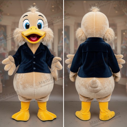 Beige blød muscovyand maskotkostume - Moskusand - MASTICOT_48051 - Masticot.com