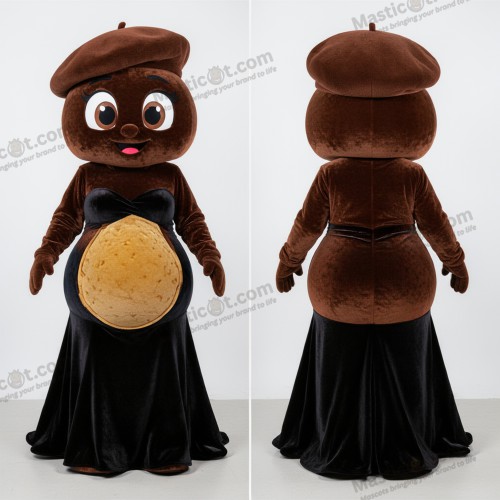 Chokoladebrun løbende enchilada maskot - Enchiladas - MASTICOT_48146 - Masticot.com