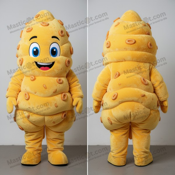 Costum mascota calamar prăjit strălucitor auriu - Calamari