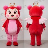 Rödrosa Cupid-maskot - Amor - MASTICOT_48207 - Masticot.com