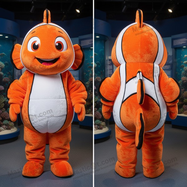 Vibrant Orange Cartoon Clown Fish Mascot - Masticot.com