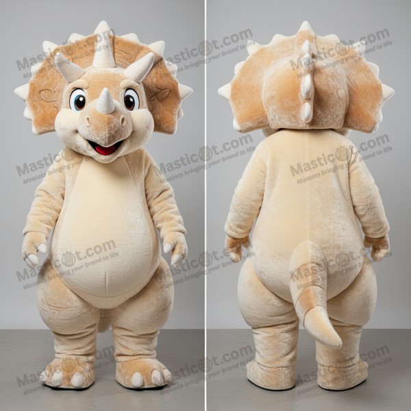 Costum mascotă Triceratops cu umeri largi - Masticot.com