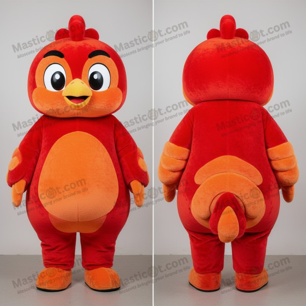 Velvety red mandarin mascot - Masticot.com