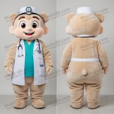 Beige fløyelsdoktor maskot - Masticot.com