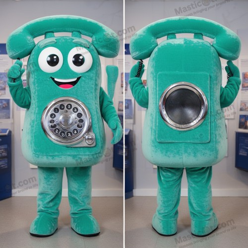 Portafortuna telefonico in velluto turchese - Telefono - MASTICOT_48948 - Masticot.com