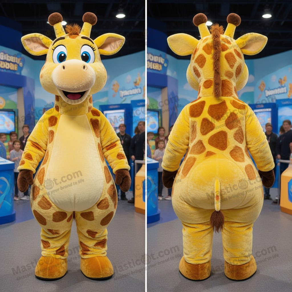 Pastel velvety giraffe mascot - Masticot.com