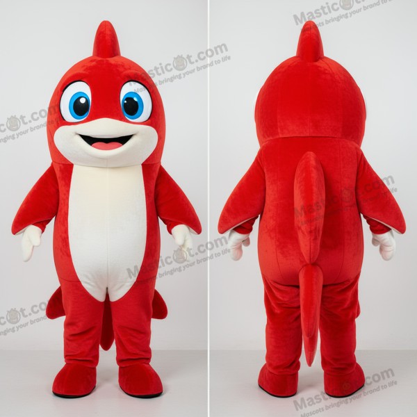 Crimson vibrant ray mascot - Ray - MASTICOT_48953 - Masticot.com