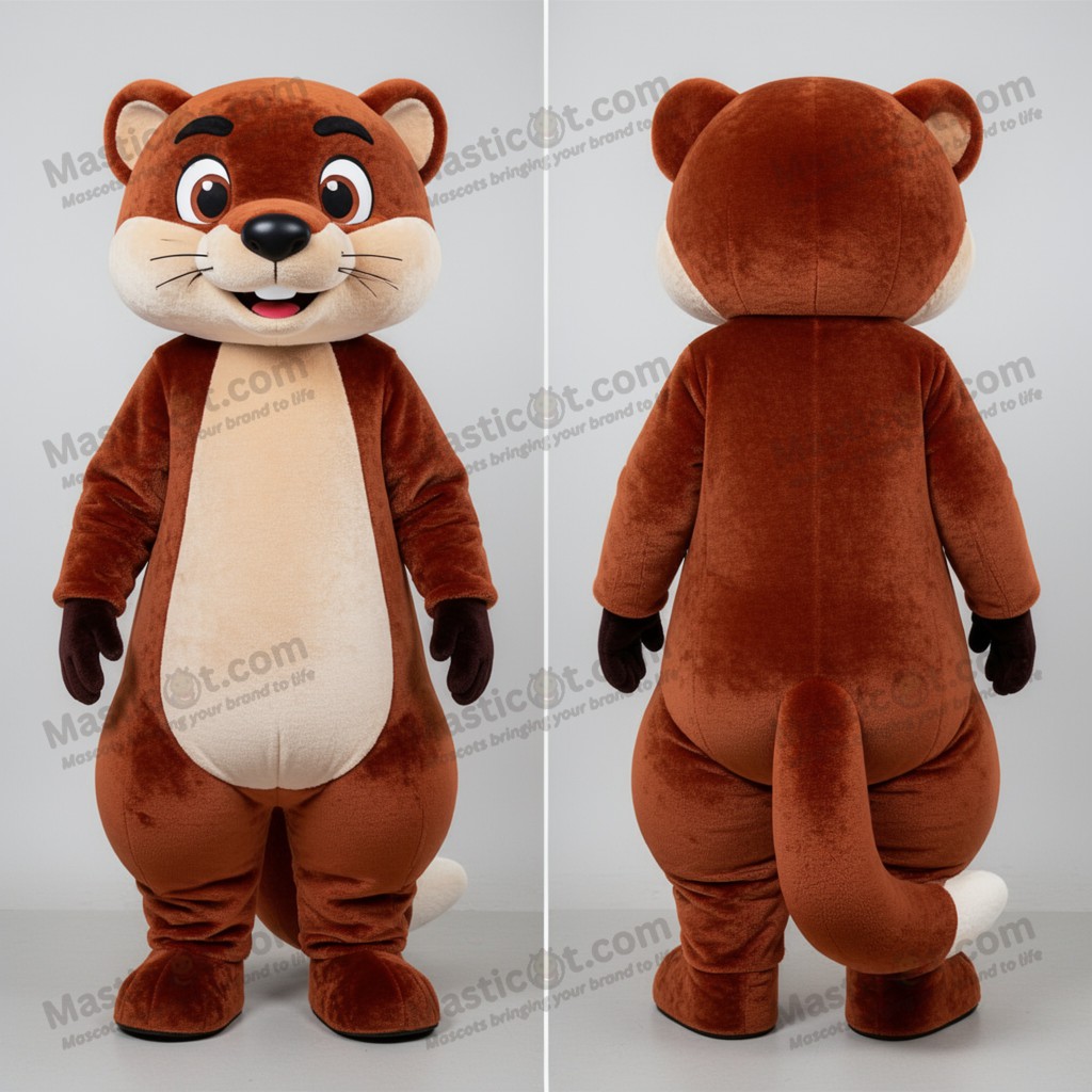 Rust orange expressive weasel mascot - Masticot.com