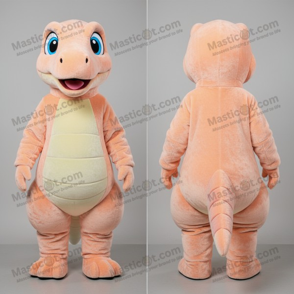Broskvově růžová elegantní kostra mascot kostým -