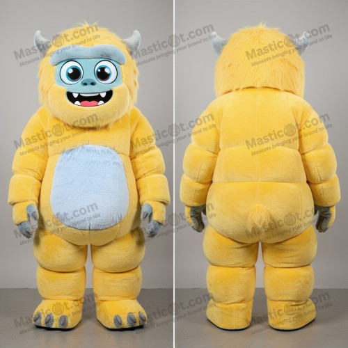Blød gul yeti maskot - Masticot.com