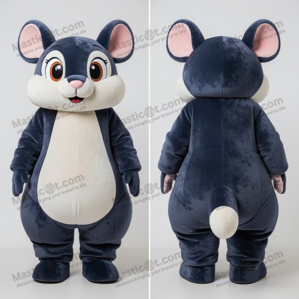 Costum de chinchilla din pluș albastru marin - Masticot.com