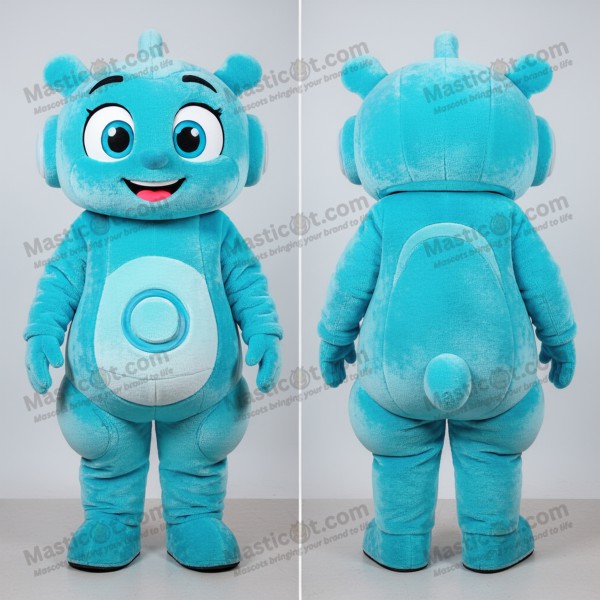 Cyan swirling gyro mascot - Masticot.com