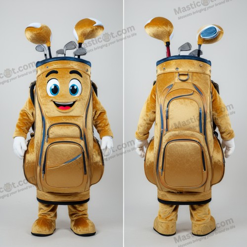 Gouden oversized golftas mascotte - Golftas - MASTICOT_49161 - Masticot.com